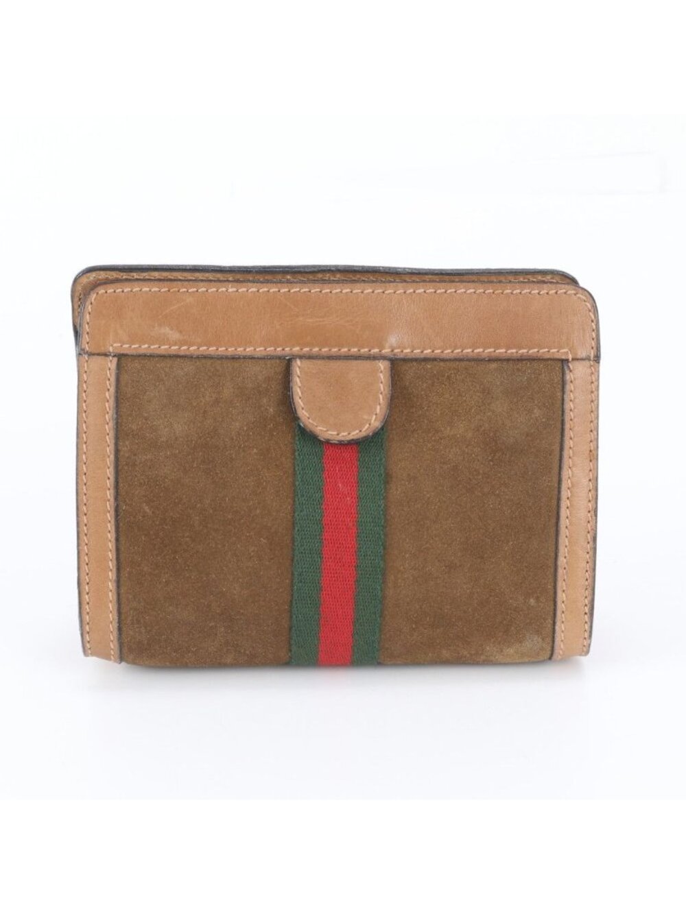 Gucci Vintage Sherry Line Leather Clutch Pouch Business